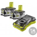 RYOBI Set akumulátor + nabíječka RC18150-250, 18V, 2x 5Ah